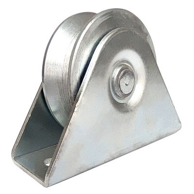 wiel van de de groef galvaniseerde het glijdende poort van 4inch 100mm v met Steun Dubbele Lagers Staal