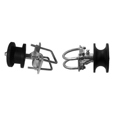 Ronde en Vierkante Postomheining Black Nylon Roller 4 Gegalvaniseerde Duim
