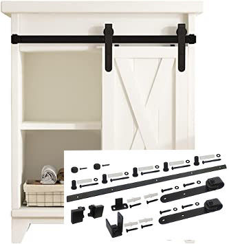 5Ft Mini Single Barn Door Hardware Kit Classic Strap J Vormhanger