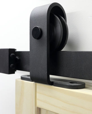 Het zwarte Met een laag bedekte Poeder is met klaar het Glijden van Staldeurhardware Kit For Furniture