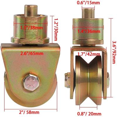 50 - 160mm van de de Deurrol van de Messingspoort Wit het Zink Gouden Zink