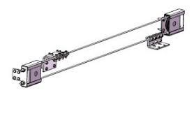 4m Dubbel de Hardware Wit Zink van de Deur Telescopisch Glijdend Poort
