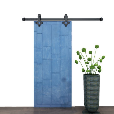 7,5 ft schuifdeur hardware gepoedercoat zwart met 2 m rail