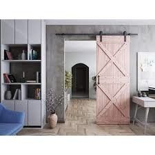7,5 ft schuifdeur hardware gepoedercoat zwart met 2 m rail