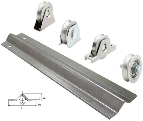 In een nis gezette het Spoorhardware en Rollen 55mm van de Gids Glijdende Poort
