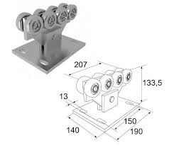 Van de de Poortrol van de cantileverdia van de het Wielhardware van het het Staalmetaal Ijzer 8 Wielen 10 Wiel