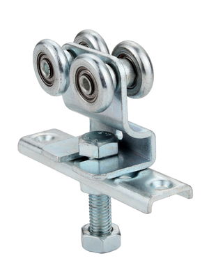 Het zink plateerde Houten Hangende het Spoor200kg Lading van de Deurrol met 4 Rollen of 2 Rollenmetaal