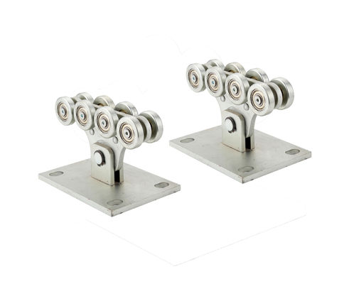 Het staalzilver galvaniseerde Kleine 8 Vervoerwielen voor Glijdend van de het systeemcantilever van de poortautomatisering de Poortwiel