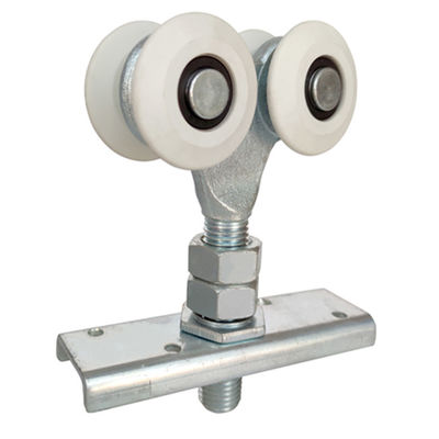 300kg 55mm hangende schuifdeurwielen 4 nylon rol met horizontale het bevestigen plaat