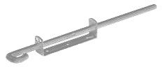 Interne Chrome In een nis gezette Schuifdeurbout 6“ 140mm