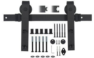 8 voet 6ft 7 Voet 4ft Dubbel het Ijzerpoeder van Kit Wooden Door Black Metal van de Staldeurhardware