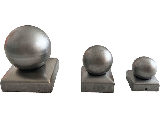 80x80mm de de Balronde van Omheiningspost caps with galvaniseerde Hoogste Wit Staal   Decoratief