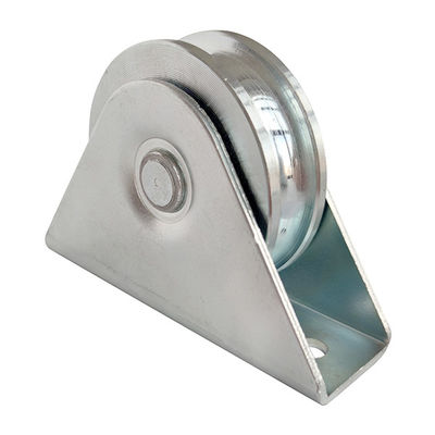 U Groove 4 Duim 100mm Glijdende Poortwielen met Lagersdubbel Gegalvaniseerd Staal