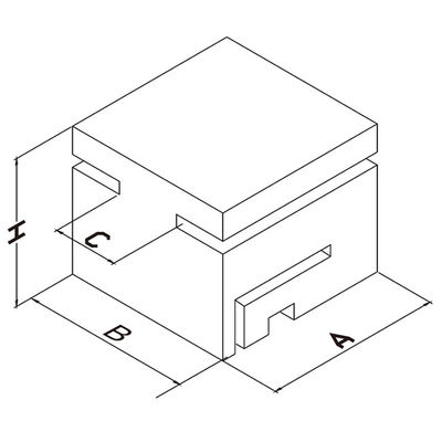 74x76x62.2mm Glijdend Blok 75mm van de Poort Nylon Gids Wit