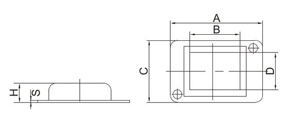 6“ 3“ galvaniseerden het Poststaal van de Kappen6x6 4x4 2x4 1.5mm Dikte Opzettend Postplaat