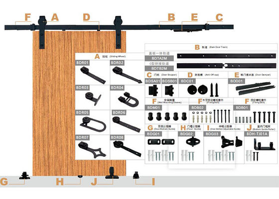 de houten delen van de de staldeurhardware van de deurhardware