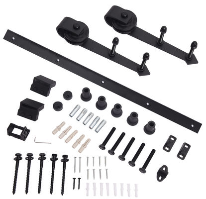 80kg het op zwaar werk berekende Glijdende van het de Hardwarespoor van de Kastdeur Spoor Kit System 6.6ft Staalpijl