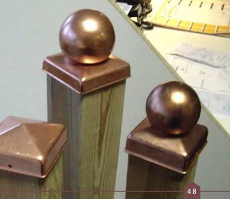 2 duim de Omheining Post Caps 6x6 7x7 4x4 5x5 8 X 8 2,5 van“ 3 1/2“ Ijzerpiramide met Gaten