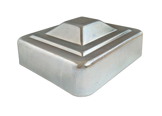 4“ 3“ Gegalvaniseerde Omheining Post Caps 75mm 100mm Vierkant Gegalvaniseerd Staal Postglb