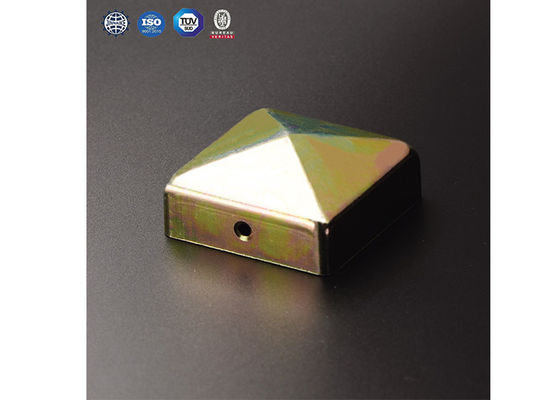 4“ 3“ Gegalvaniseerde Omheining Post Caps 75mm 100mm Vierkant Gegalvaniseerd Staal Postglb