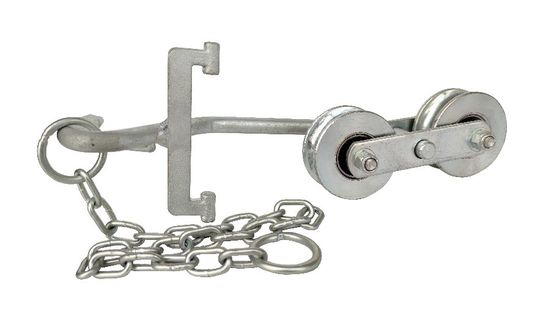 64mm de Witte van de Hangerrollen van de Zinkbanaan van de de Katrolbanaan Toebehoren van het het Landbouwbedrijf Hangende Systeem