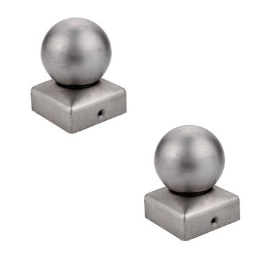 De sferische Omheining 10cm van Post Caps Galvanized 100 X 100 van de Staal Houten Bal X 10cm