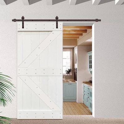 Binnenlandse Matte Black Sliding Barn Door-Hardware 2 Meters