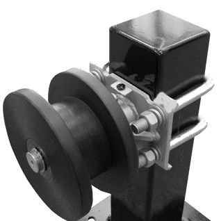 Vierkante Ronde PA Rod Black Wheel Rollers 4“ Hete Gegalvaniseerde Onderdompeling