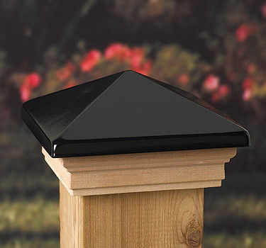 Zwarte Matte Finish Powder Pyramid Post-Kappen voor Houten Postomheining