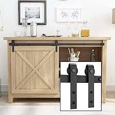6 voet 8ft het Zwarte Ontwerpschuif Vlotte ultra stil glijden   de uitrustingen van de staldeurhardware