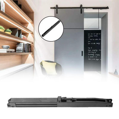 De glijdende Zachte Dichte Hardware Kit Black van de Riem Rolling Staldeur
